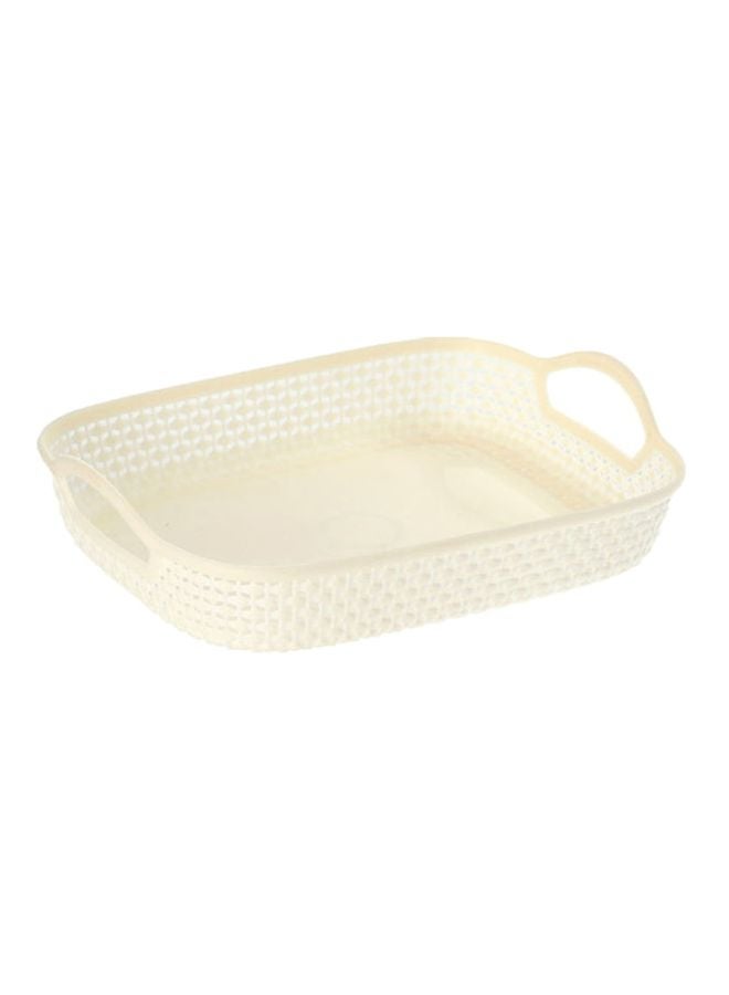 4-Pieces Rectangular Fruit Baskets White 27x9.5x4.5cm - v1623847945/N48022406A_4