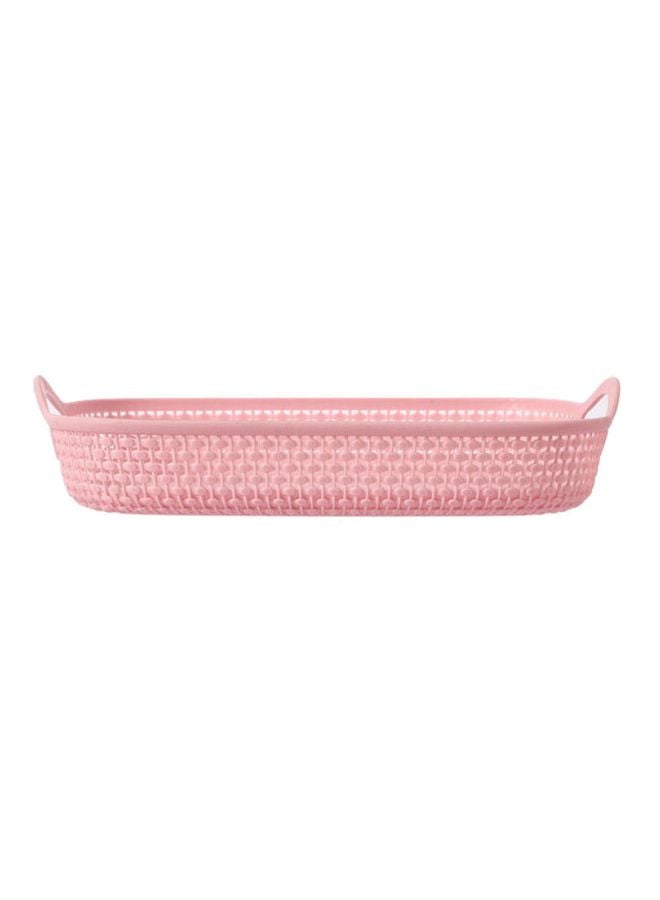 LAWAZIM 4-Pieces Rectangular Fruit Baskets Pink 23x22.5x5cm - Image 4