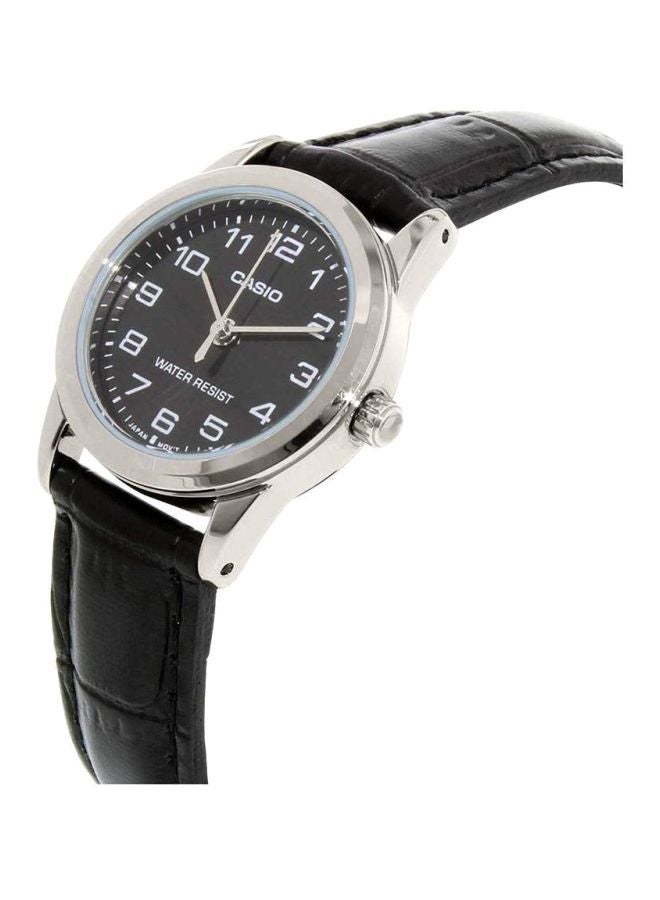 CASIO Women's Leather Analog Watch LTP-V001L-1 - 25 mm - Black - Image 3