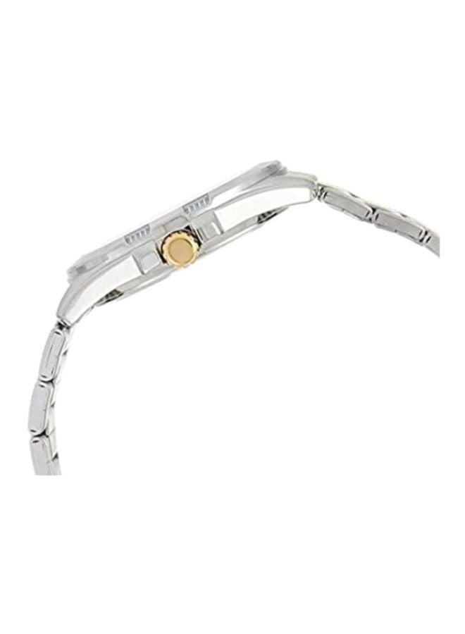 كاسيو ساعة يد بعقارب وسوار من الإستانلس ستيل طراز MTP-1308SG-7AV - قياس 44 مم - فضي/ذهبي للرجال - Image 3