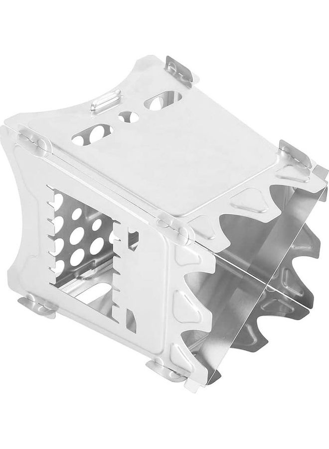 XiuWoo Portable Folding Stainless Steel Outdoor Wood Burning Camp Stove with Bag 6.3 x 5inch  - Image 4