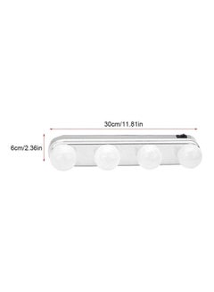 بيوينتي مصباح LED لاسلكي متوهج لمرآة الزينة أبيض 5x11سم  - Image 2