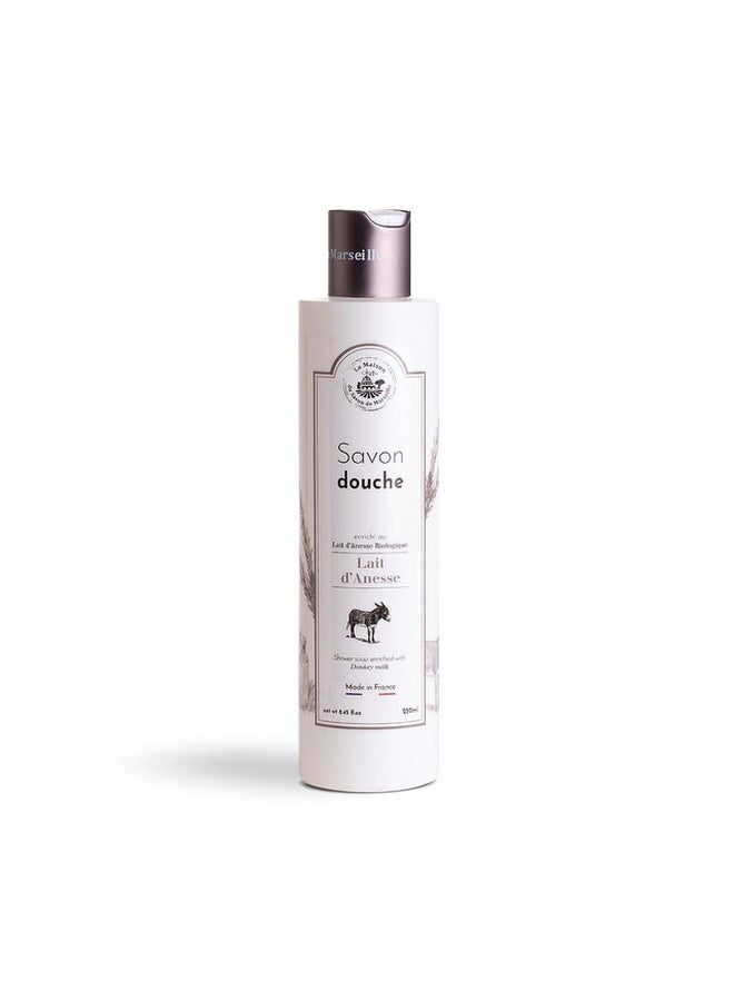 La Maison du Savon de Marseille Donkey Milk Liquid Shower Soap White/Brown 250ml 