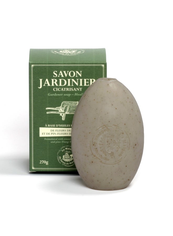 La Maison du Savon de Marseille Rotating Refill Holder Gardener's Soap Grey 270grams - Image 1