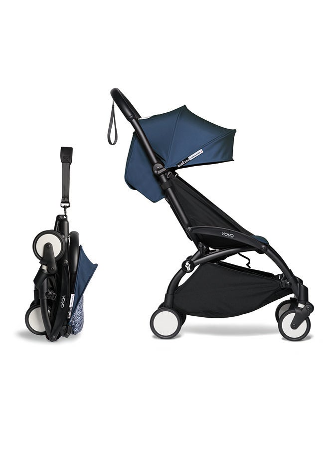 Yoyo 6+ Colour Pack Textiles Only Seat Cushion, Matching Canopy And Zipped Back Pocket Requires Baby Stroller Yoyo2 Frame (Sold Separately) Air France - Blue - v1623854518/N14072929A_4