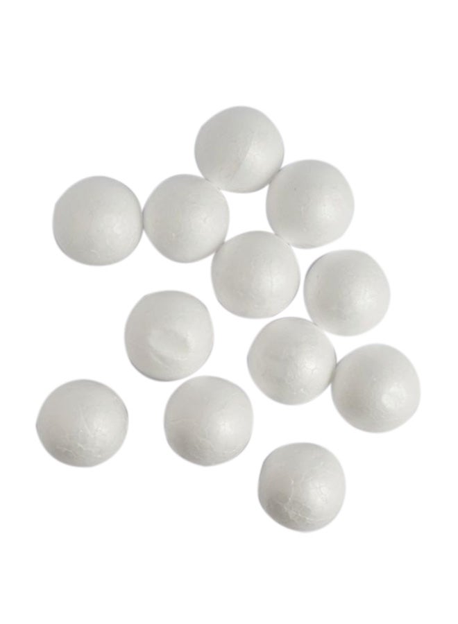 LEENO 12-Piece Ball Shape Craft Foam White - Image 1