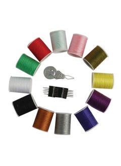 LEENO 12-Piece Threads Sewing Set Multicolour  - Image 1