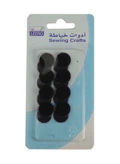 LEENO 20-Piece Hook And Loop Sticky Self Adhesive Dots Black 