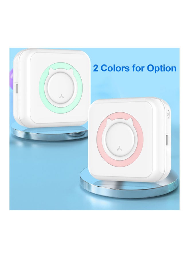 Mini Pocket Photo Printer Blue/White - Image 2