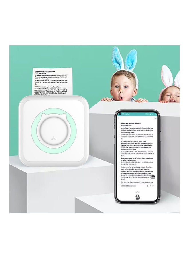 Mini Pocket Photo Printer Blue/White - Image 4