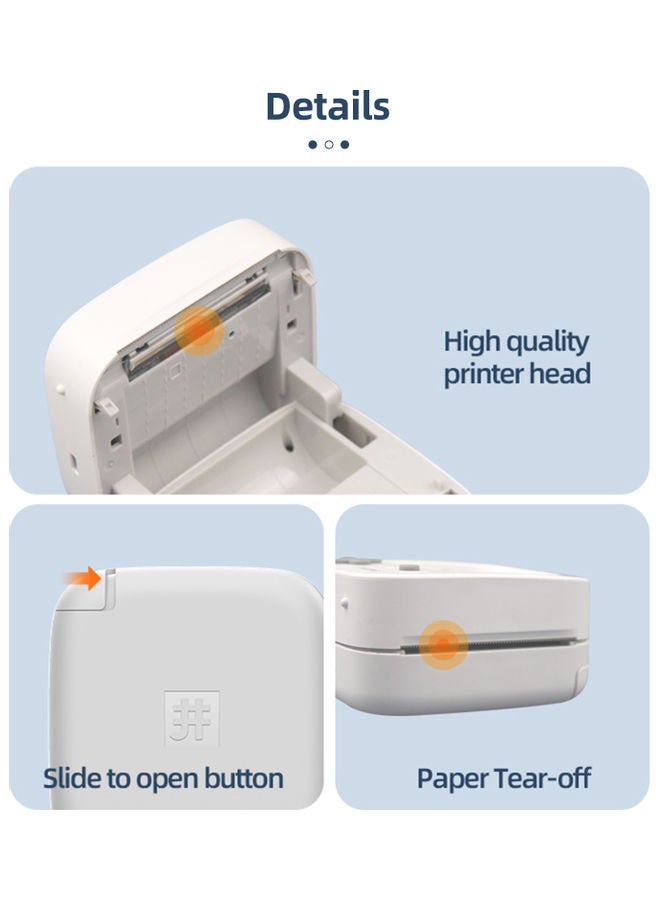 Mini Pocket Photo Printer Blue - Image 2