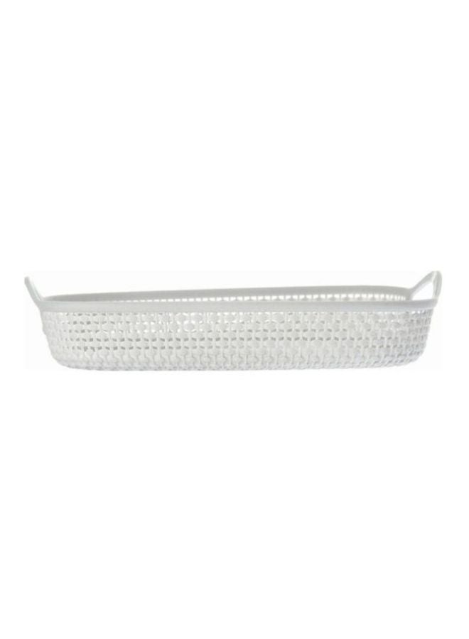 LAWAZIM - 4-Pieces Rectangular Fruit Baskets Grey 22.5x1.3x5cm - Image 1
