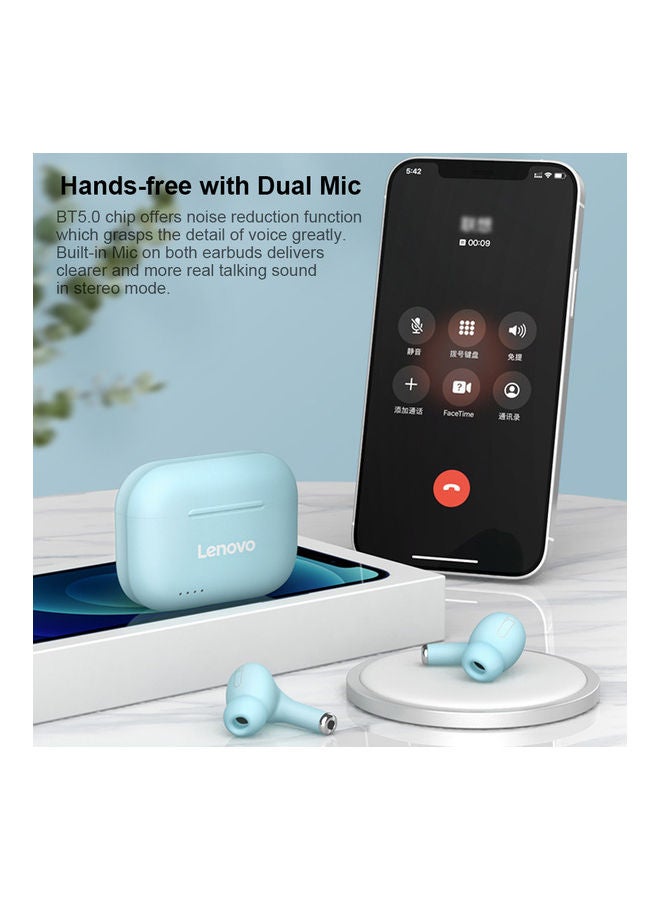 Lenovo LP1S TWS Wireless Earbuds Blue - Image 2