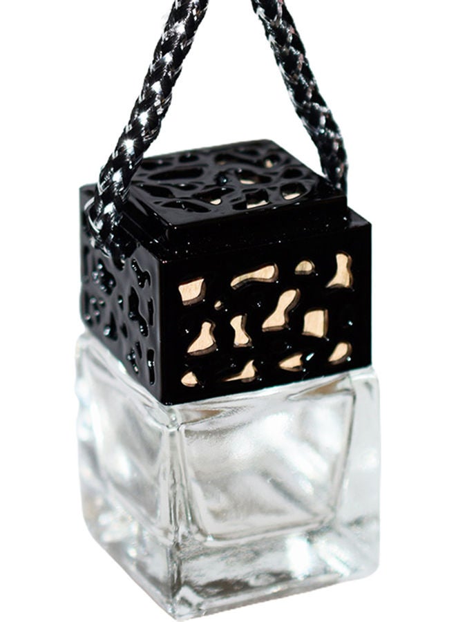 حلية على شكل زجاجة عطر أسود/شفاف 2.5x4.5سم