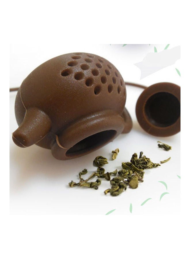 Generic - Filter Shock-absorbing Leaf Tea Ball Infuser For Kitchen Coffee Brown 6x5x4cm - Image 1