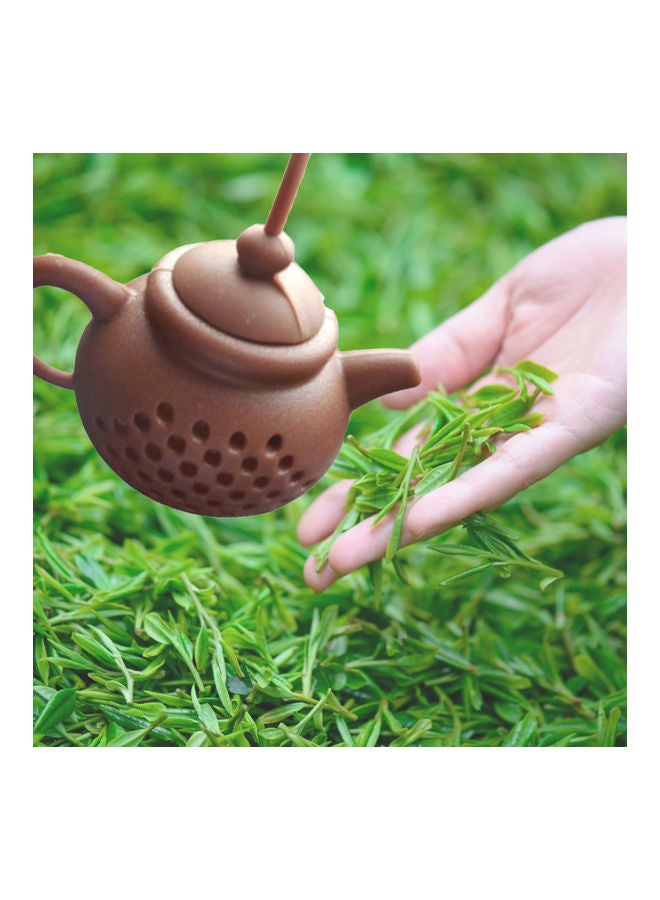 Generic - Filter Shock-absorbing Leaf Tea Ball Infuser For Kitchen Coffee Brown 6x5x4cm - Image 1