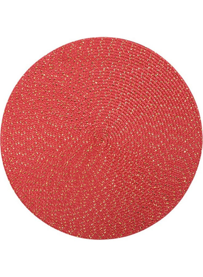 Round Placemat Waterproof Red - Image 1