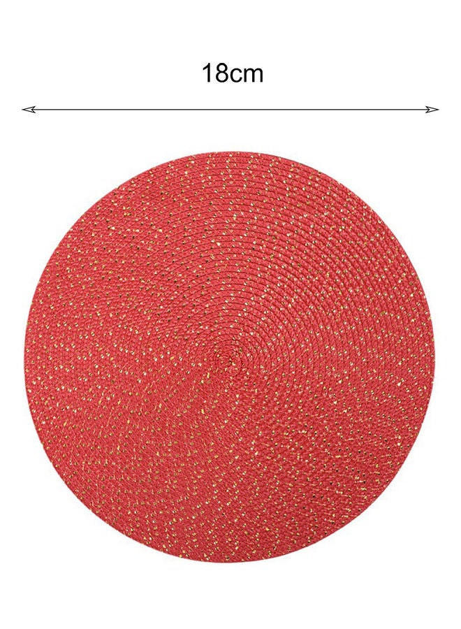 Round Placemat Waterproof Red - Image 2
