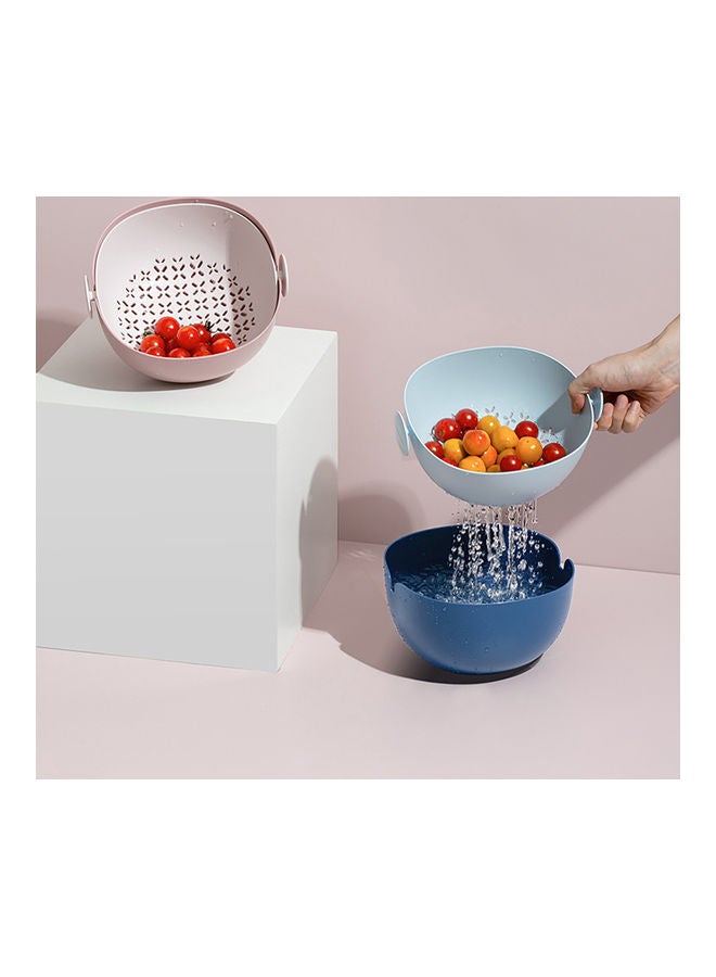 Double Design Drain Basket Blue  - Image 2