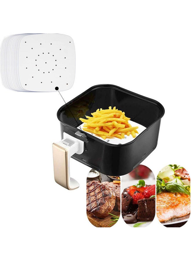 100-Piece Lightweight Portable Bamboo Steamer Liner Pads Brown - Image 3