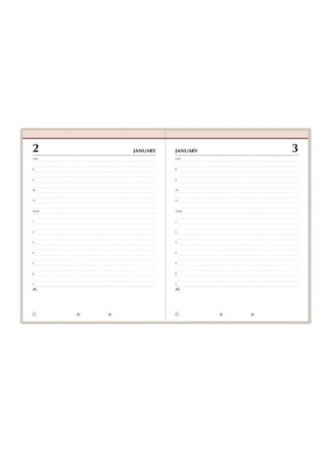 إف اي أس  دفتر يوميات لأي سنة بدون تاريخ ومزود بغطاء من الفينيل، مقاس A5 رمادي - Image 2