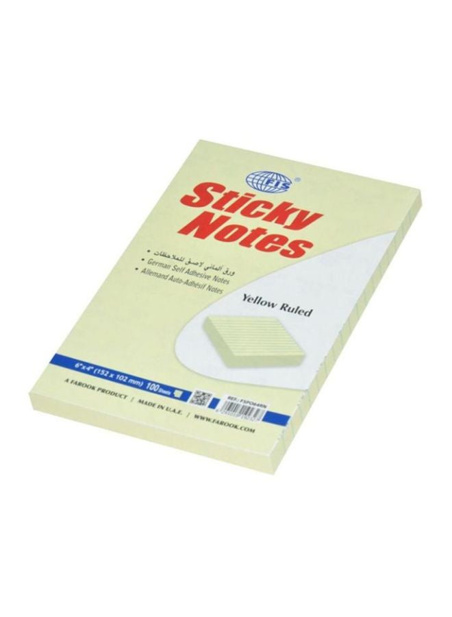 FIS 12-Piece Ruled Sticky Notes Set Yellow - Image 2