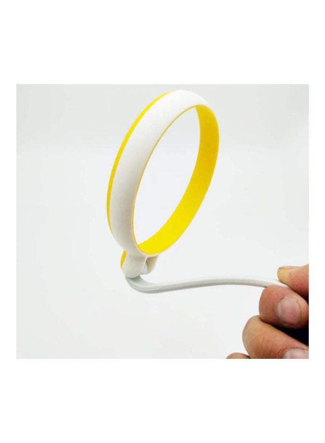 2-Piece Non-Stick Fryer Ring Set Yellow and White  - Image 5