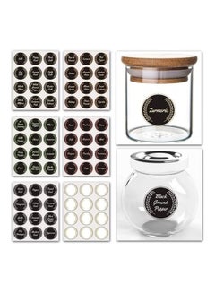 72-Piece Spice Jar Labels Multicolour