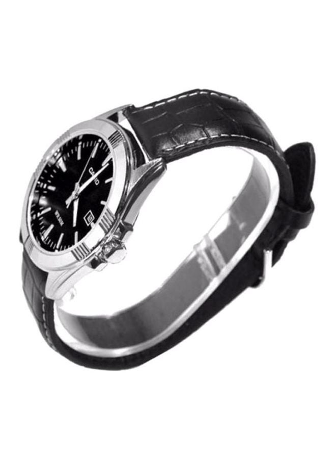 CASIO Men's Leather Analog Watch MTP-1308L-1AV - 44 mm - Black - Image 4