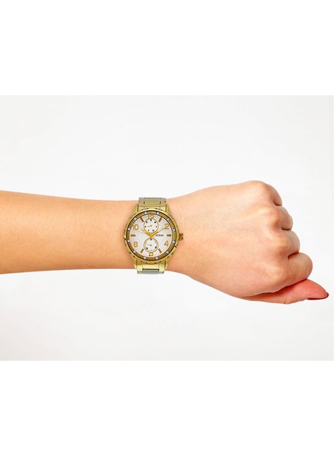 جس ساعة يد كاجوال بسوار من الاستانلس ستيل طراز W0442L2 للنساء - Image 5