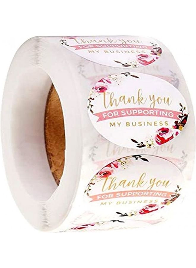 Premify - 500-Piece Thank You For Supporting My Business Printed Labels Multicolour - Image 1