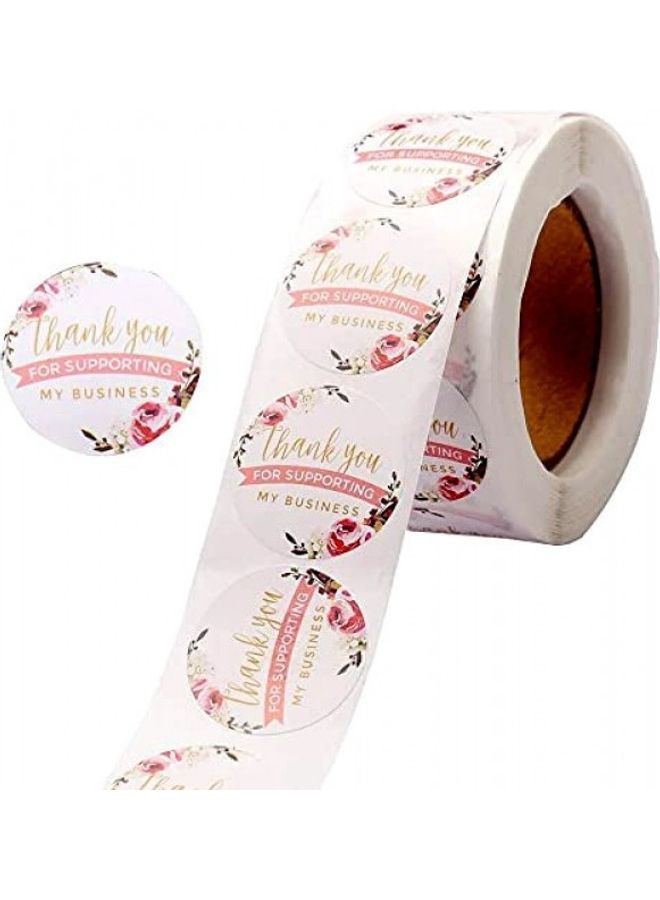 Premify - 500-Piece Thank You For Supporting My Business Printed Labels Multicolour - Image 1