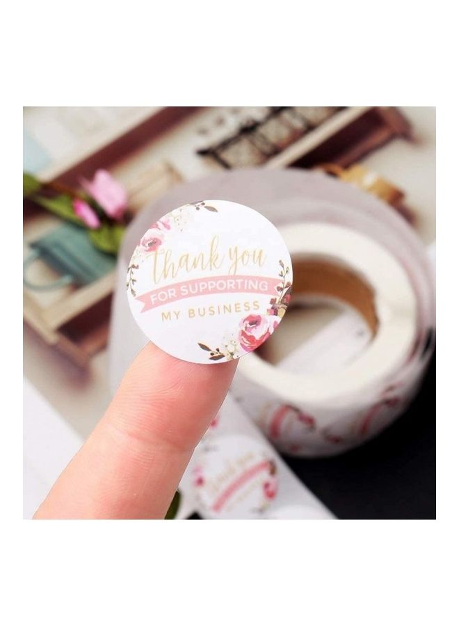 Premify - 500-Piece Thank You For Supporting My Business Printed Labels Multicolour - Image 1