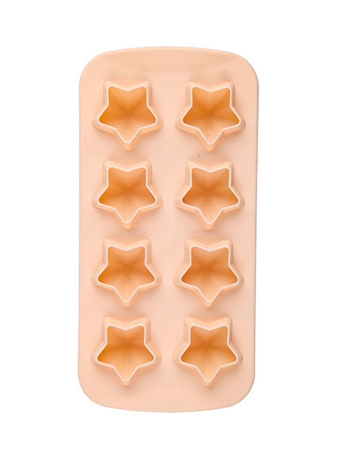 8-Cavity Star Shaped Chocolate Mould Pink 21x10.5x2.8cm