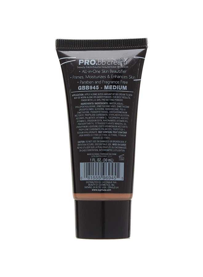 LA Girl Pro BB Cream Medium Deep, GBB946 beige  - Image 3