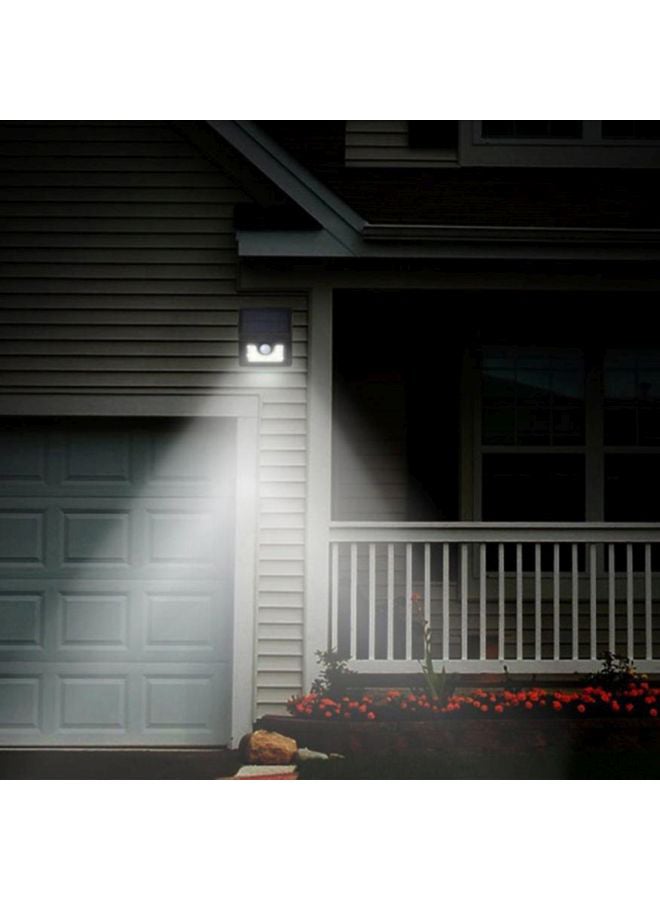 بيوينتي مصباح حائط بمستشعر حركة بالأشعة تحت الحمراء السلبية يعمل بالطاقة الشمسية من 20 لمبة LED أسود/ أبيض 5x23سم - Image 5