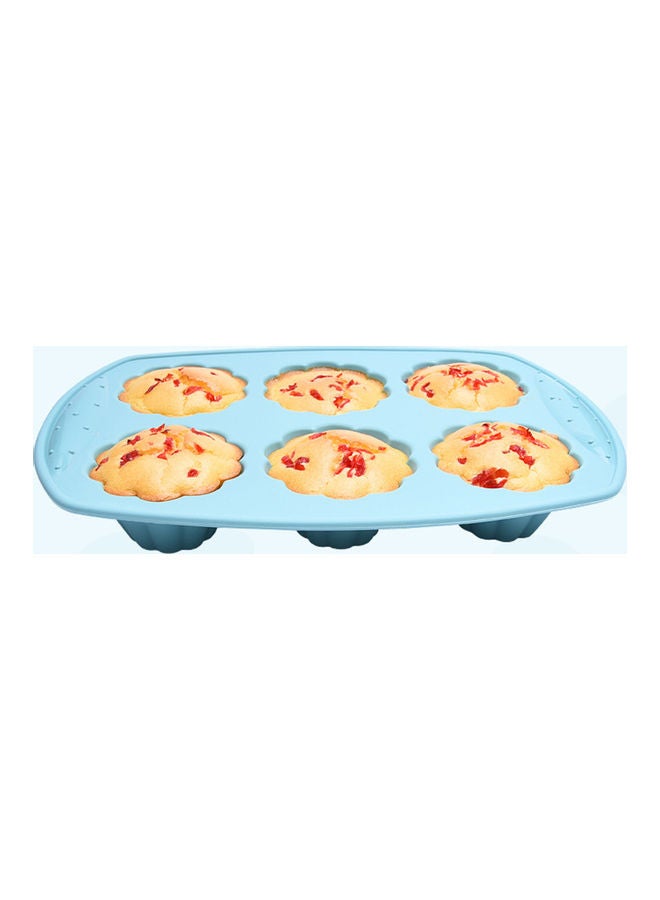Silicone Cup Cake Mold Light Blue - Image 1
