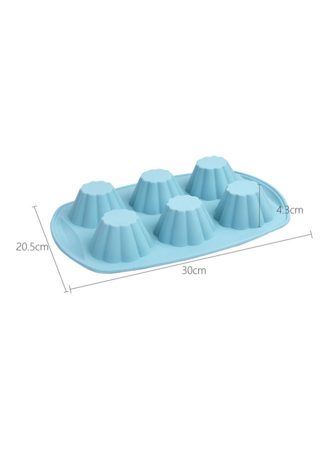 Silicone Cup Cake Mold Light Blue - Image 5