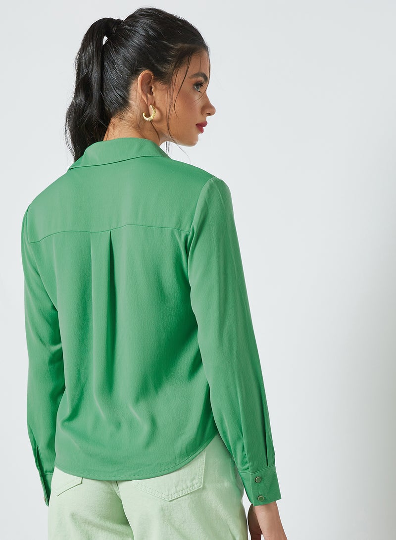 Single Pocket Shirt Green - v1623873285/N47152109V_3