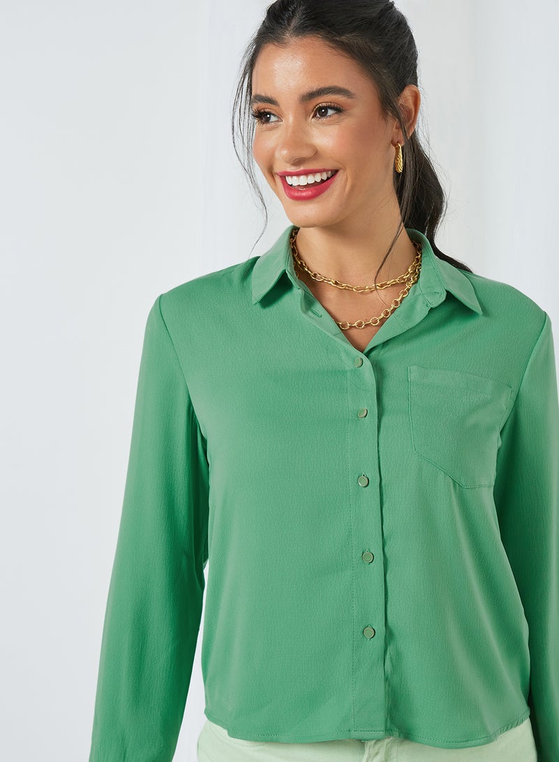 Single Pocket Shirt Green - v1623873285/N47152109V_4