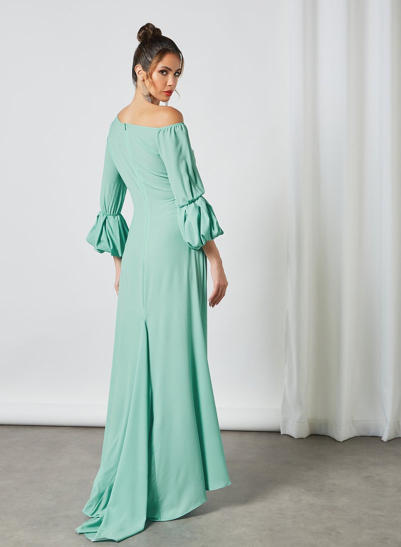 SIVVI for HANIYA One Shoulder Dress Mint - Image 2
