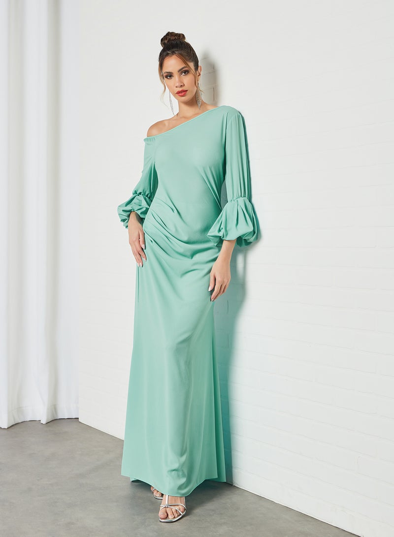 SIVVI for HANIYA One Shoulder Dress Mint - Image 3