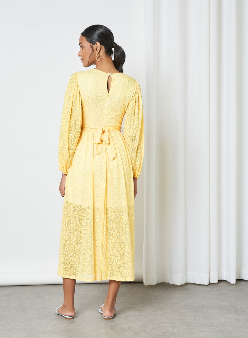 SIVVI for HANIYA Puffed Sleeve Dress Yellow - Image 2