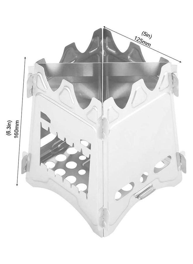 XiuWoo Potable Folding Stainless Steel Wood Burning Camp Stove with Bag - Image 2