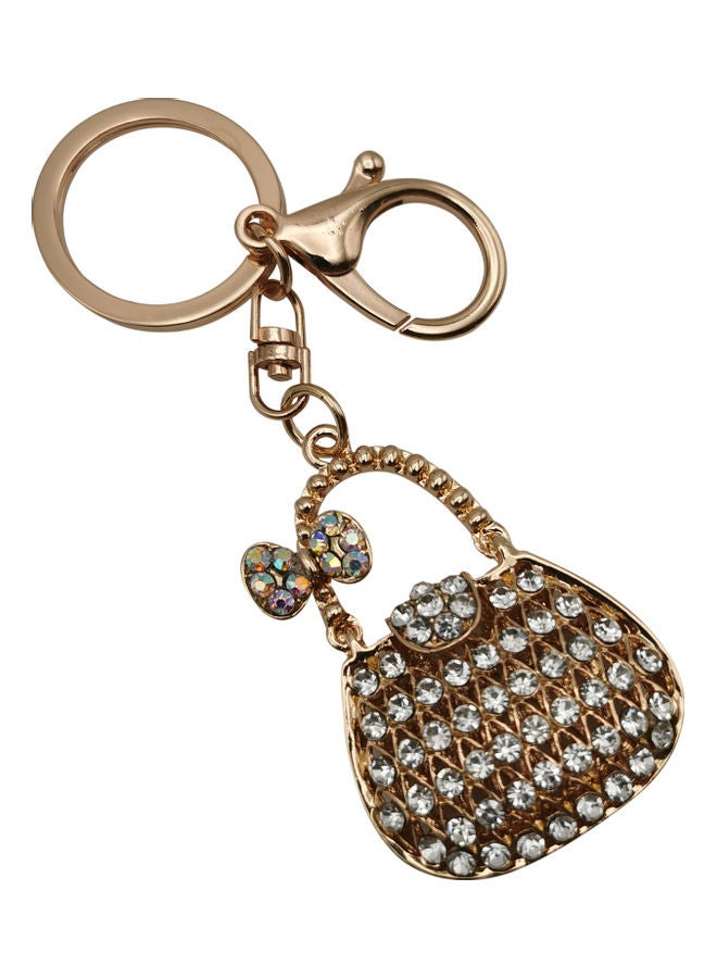 Generic Stylish Design Key Chain Gold/Clear  - Image 2