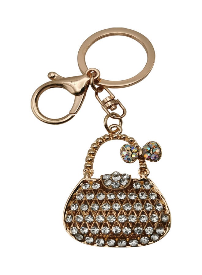 Generic Stylish Design Key Chain Gold/Clear  - Image 3