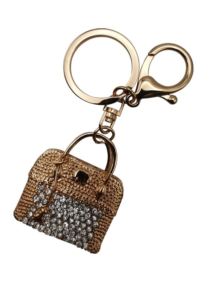 Generic Stylish Design Key Chain Gold/Clear  - Image 2