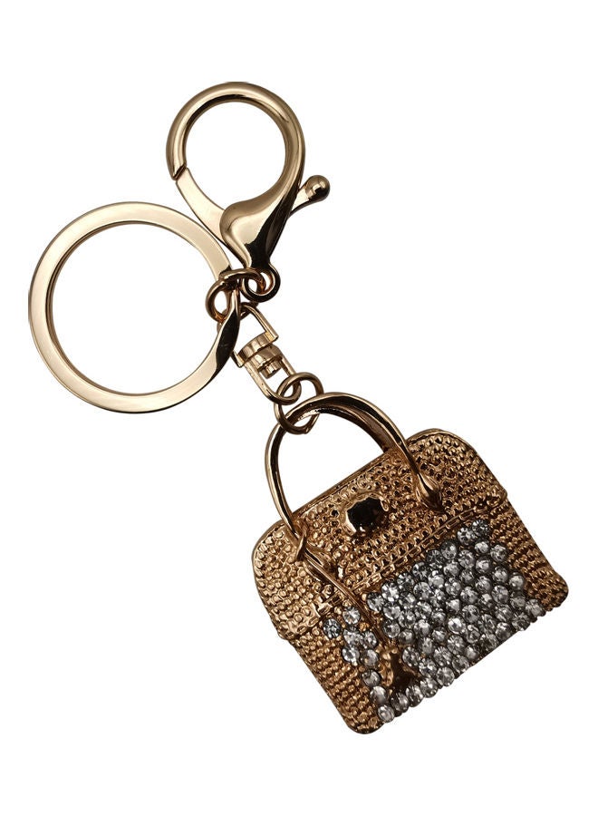Generic Stylish Design Key Chain Gold/Clear  - Image 3