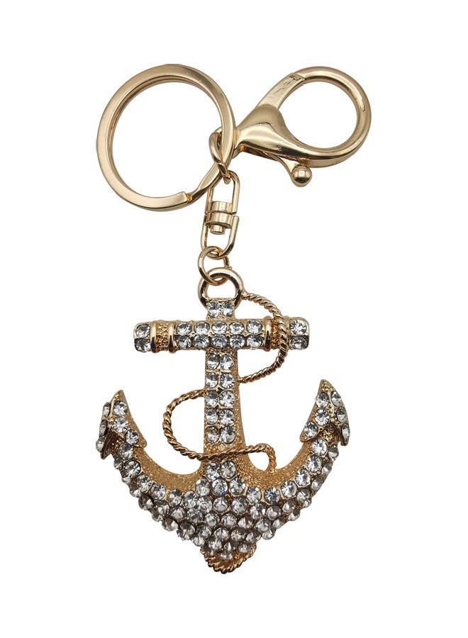 Generic Stylish Design Key Chain Gold/Clear  - Image 1