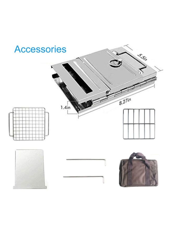 XiuWoo Portable Folding Stainless Steel Wood Burning Camping Stove with Bag 8.27 x 5.5inch  - Image 4